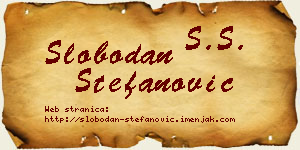 Slobodan Stefanović vizit kartica